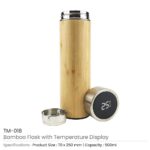 Bamboo Flask with Temperature Display TM 018
