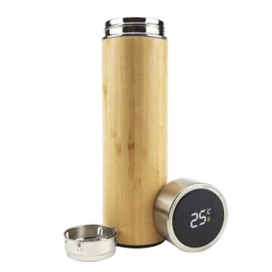 Bamboo Flask with Temperature Display TM 018 Main