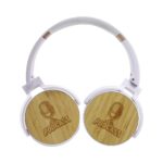 Bluetooth Headphone with Bamboo Touch EAR B5 WHT with Printing