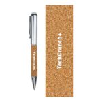Branding Metal Pen with Cork Barrel and Box PN70 CO