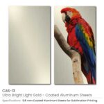 Coated Aluminum Sheet Ultra Bright Light Gold CAS 13
