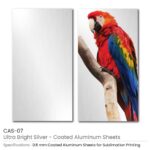 Coated Aluminum Sheet Ultra Bright Silver CAS 07