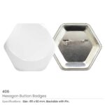 Hexagon Button Badges 406