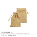Jute Drawstring Pouch PCH 009 NAT A5
