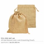 Jute Drawstring Pouch PCH PCH 009 NAT A4