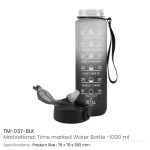 Motivational Water Bottles TM 037 BLK Details