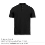 NEXTT LEVEL Recycled Polo T Shirts Polo R Black