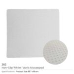 Non Slip White Fabric Mousepads 262