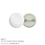 Plastic Button Badges 622 P