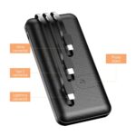 Powerbank with Inbuilt Cables PB 8000 BK 03