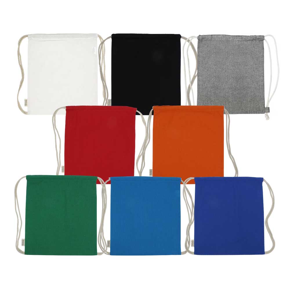 Recycled Cotton Drawstring Bags CSB 09 RE Blank