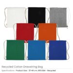 Recycled Cotton Drawstring Bags CSB 09 RE Details