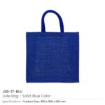 Reusable Square Jute Bags Blue JSB 17 BLU