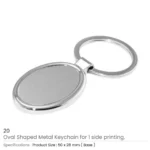 Oval Metal Keychains 20