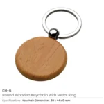 Round Wooden Keychains KH 6
