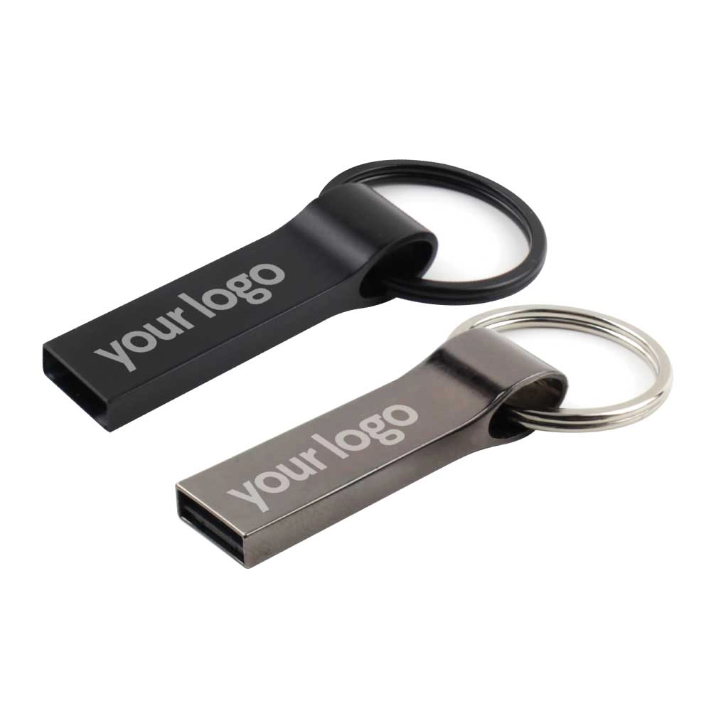 engraved metal usb with keyring usb 62