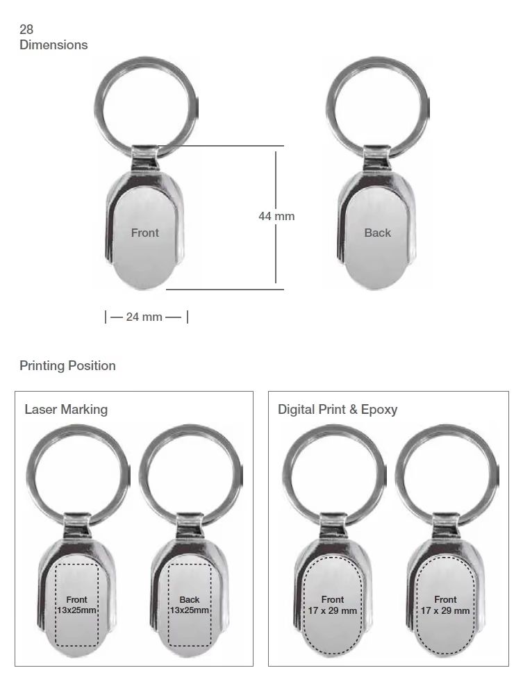 Printed Metal Keychains details