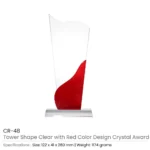 Tower Shaped Crystal Awards CR 48