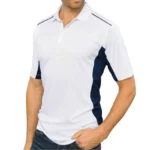 dry cool polo shirt uv protection navy blue white pw