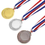 Gold Silver Bronze Award Medals with Ribbon