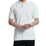 recycled polo shirt white pw