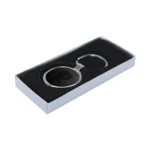 round logo metal keychain 22 bk