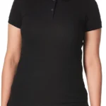 womens polo shirt navy black pw 1