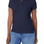 womens polo shirt navy blue pw 1