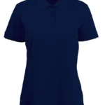 womens polo shirt navy blue pw